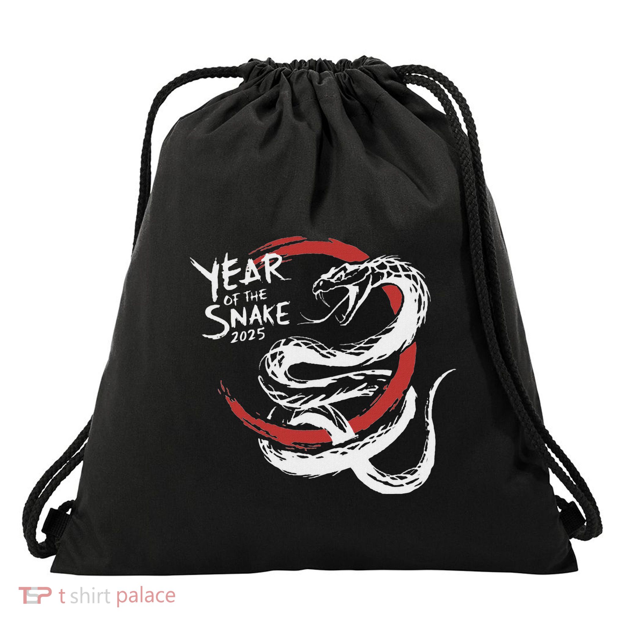 Chinese New Year Zodiac Sign 2025 Year Of The Snake Drawstring Bag