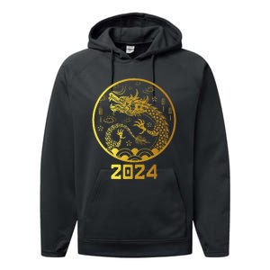 Chinese New Year 2024 Year Of The Dragon Performance Fleece Hoodie