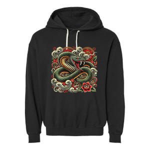 Chinese New Year 2025 Year Of The Snake Garment-Dyed Fleece Hoodie