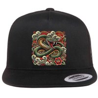 Chinese New Year 2025 Year Of The Snake Flat Bill Trucker Hat