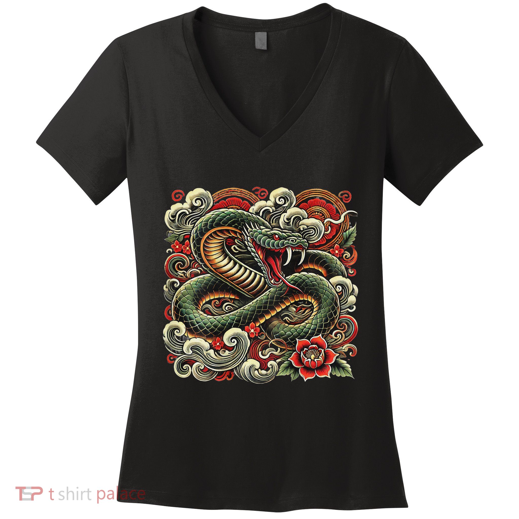 Chinese New Year 2025 Year Of The Snake Women's V-Neck T-Shirt