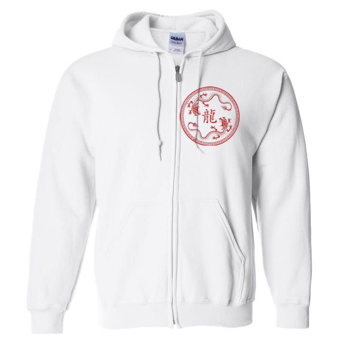 Chinese New Year 2024 Year Of The Dragon Full Zip Hoodie