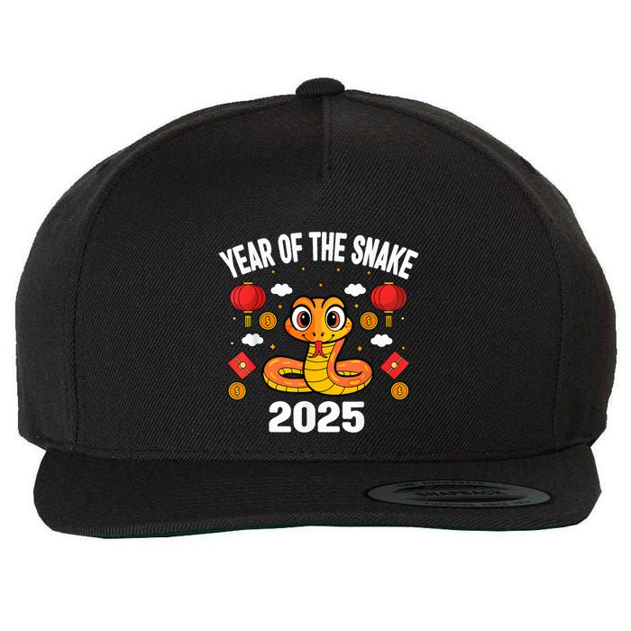 Chinese New Year 2025 Year Of The Snake 2025 Wool Snapback Cap