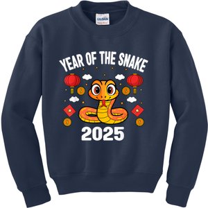 Chinese New Year 2025 Year Of The Snake 2025 Kids Sweatshirt