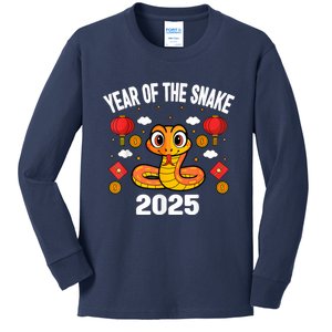 Chinese New Year 2025 Year Of The Snake 2025 Kids Long Sleeve Shirt