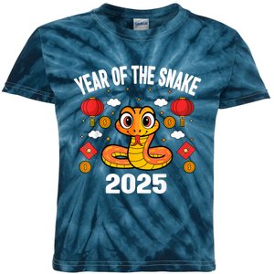 Chinese New Year 2025 Year Of The Snake 2025 Kids Tie-Dye T-Shirt