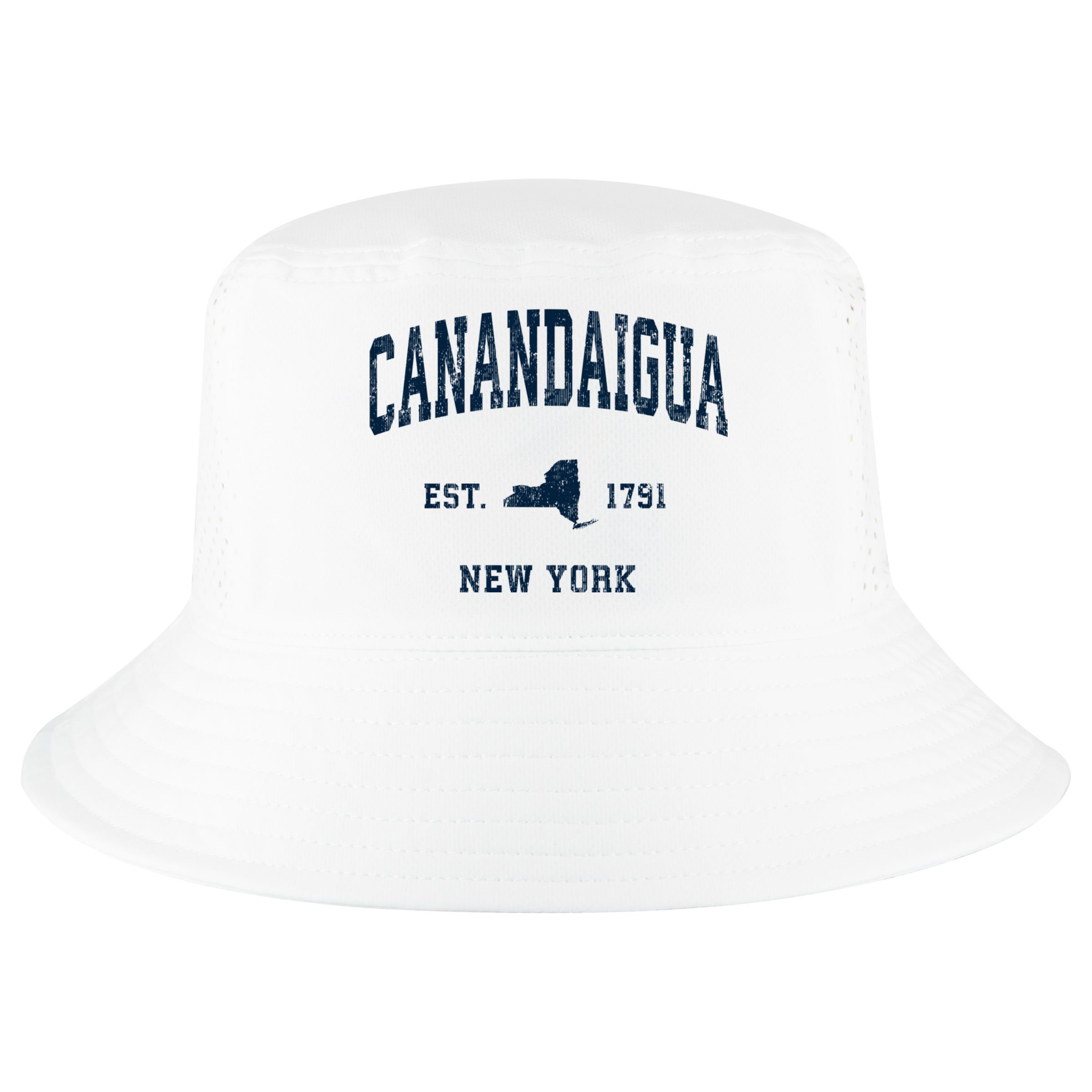 Canandaigua New York Ny Vintage Athletic Cool Comfort Performance Bucket Hat