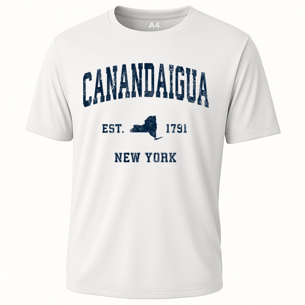 Canandaigua New York Ny Vintage Athletic Cooling Performance Crew T-Shirt