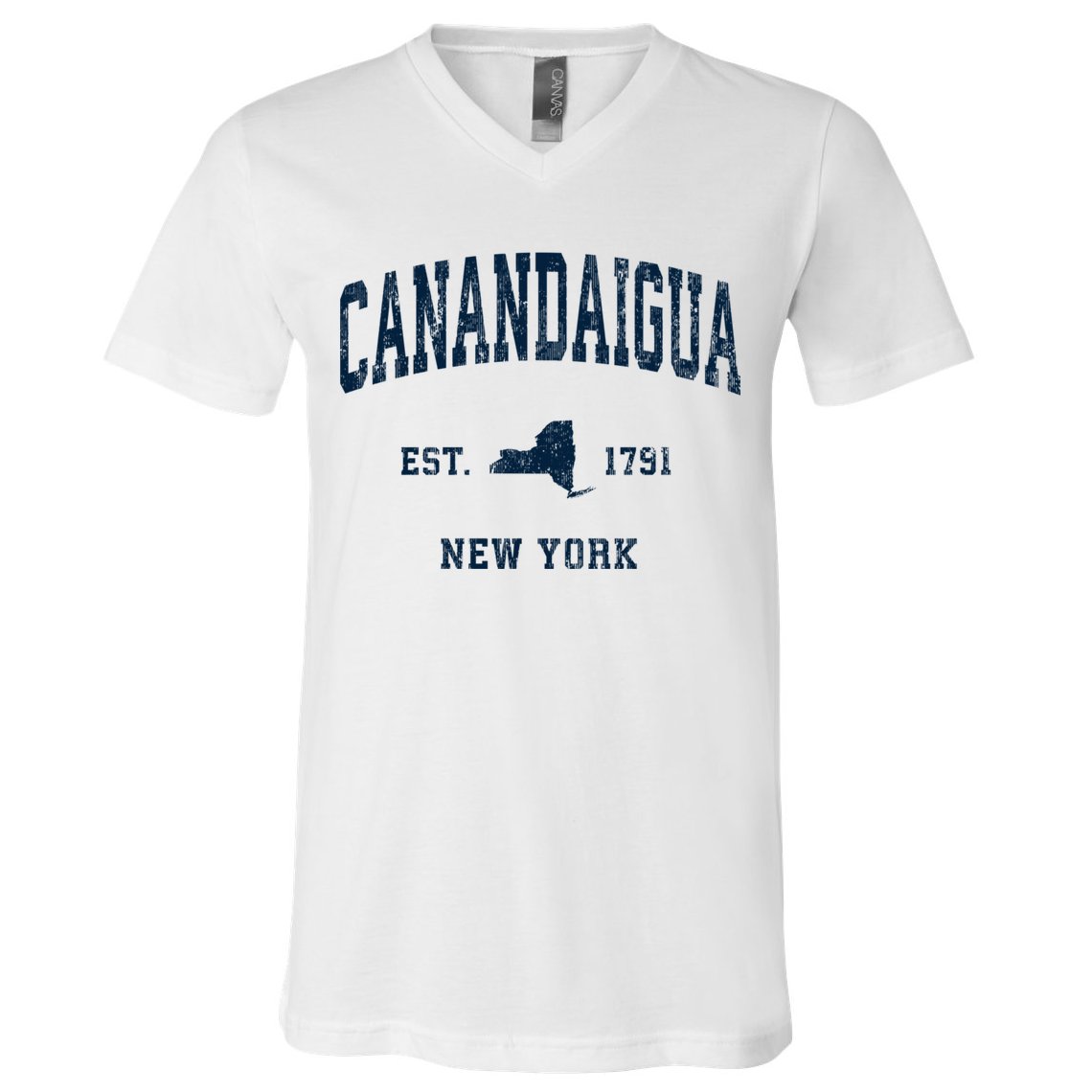 Canandaigua New York Ny Vintage Athletic V-Neck T-Shirt
