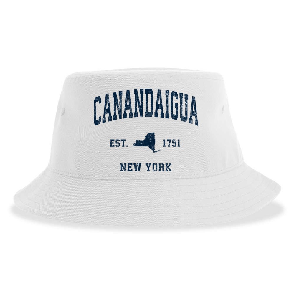 Canandaigua New York Ny Vintage Athletic Sustainable Bucket Hat