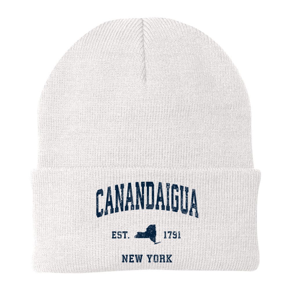 Canandaigua New York Ny Vintage Athletic Beanie
