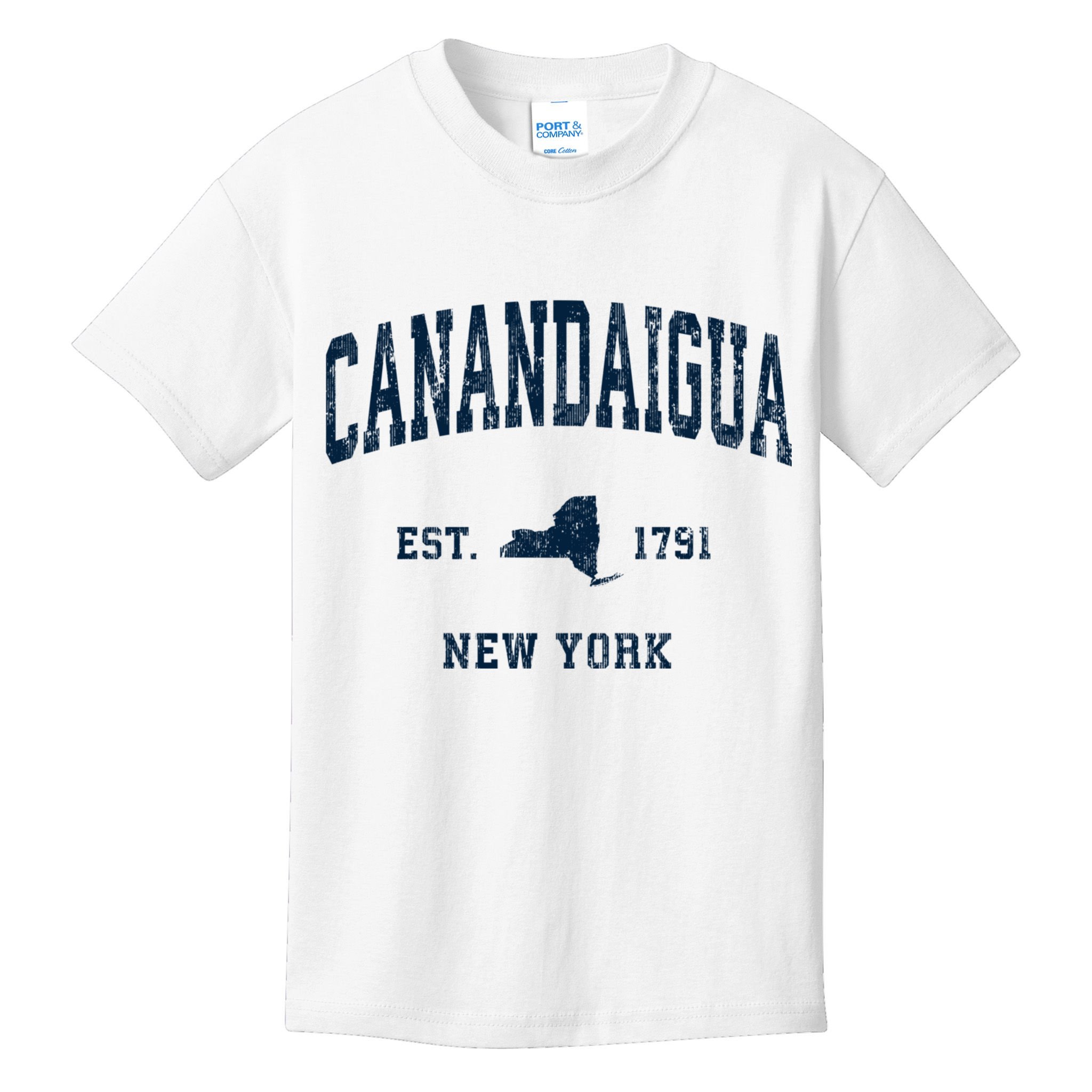 Canandaigua New York Ny Vintage Athletic Kids T-Shirt