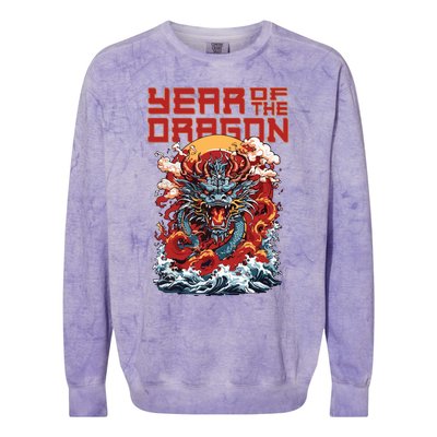 Chinese New Year 2024 Year Of The Dragon Lunar New Year 2024 Colorblast Crewneck Sweatshirt