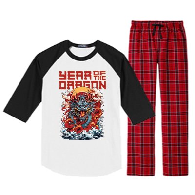 Chinese New Year 2024 Year Of The Dragon Lunar New Year 2024 Raglan Sleeve Pajama Set