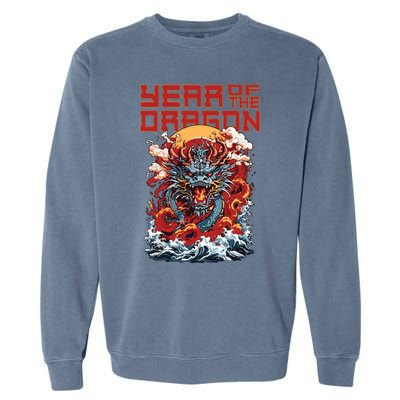 Chinese New Year 2024 Year Of The Dragon Lunar New Year 2024 Garment-Dyed Sweatshirt