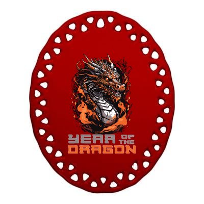 Chinese New Year 2024 Year Of The Dragon Lunar New Year 2024 Ceramic Oval Ornament