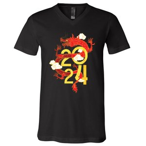 Chinese New Year 2024 Year Of The Dragon Lunar New Year 2024 V-Neck T-Shirt