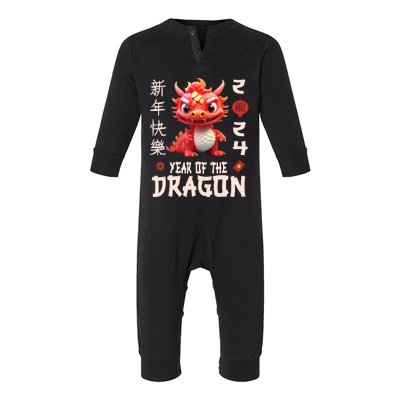 Chinese New Year 2024 For Dragon Happy New Year Infant Fleece One Piece