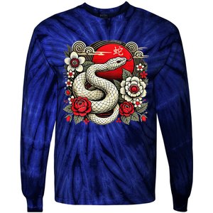 Chinese New Year 2025 Year Of The Snake (On Back) Tie-Dye Long Sleeve Shirt