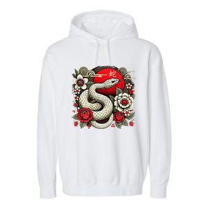 Chinese New Year 2025 Year Of The Snake (On Back) Garment-Dyed Fleece Hoodie