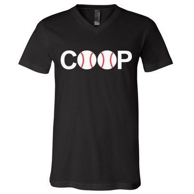Cooperstown New York Coop Baseball Ny Athletic V-Neck T-Shirt