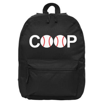 Cooperstown New York Coop Baseball Ny Athletic 16 in Basic Backpack