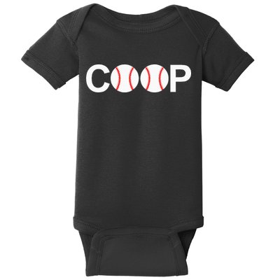 Cooperstown New York Coop Baseball Ny Athletic Baby Bodysuit
