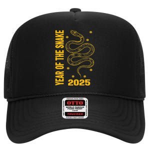 Chinese New Year Clothing Red Snake Year Of The Snake 2025 High Crown Mesh Back Trucker Hat