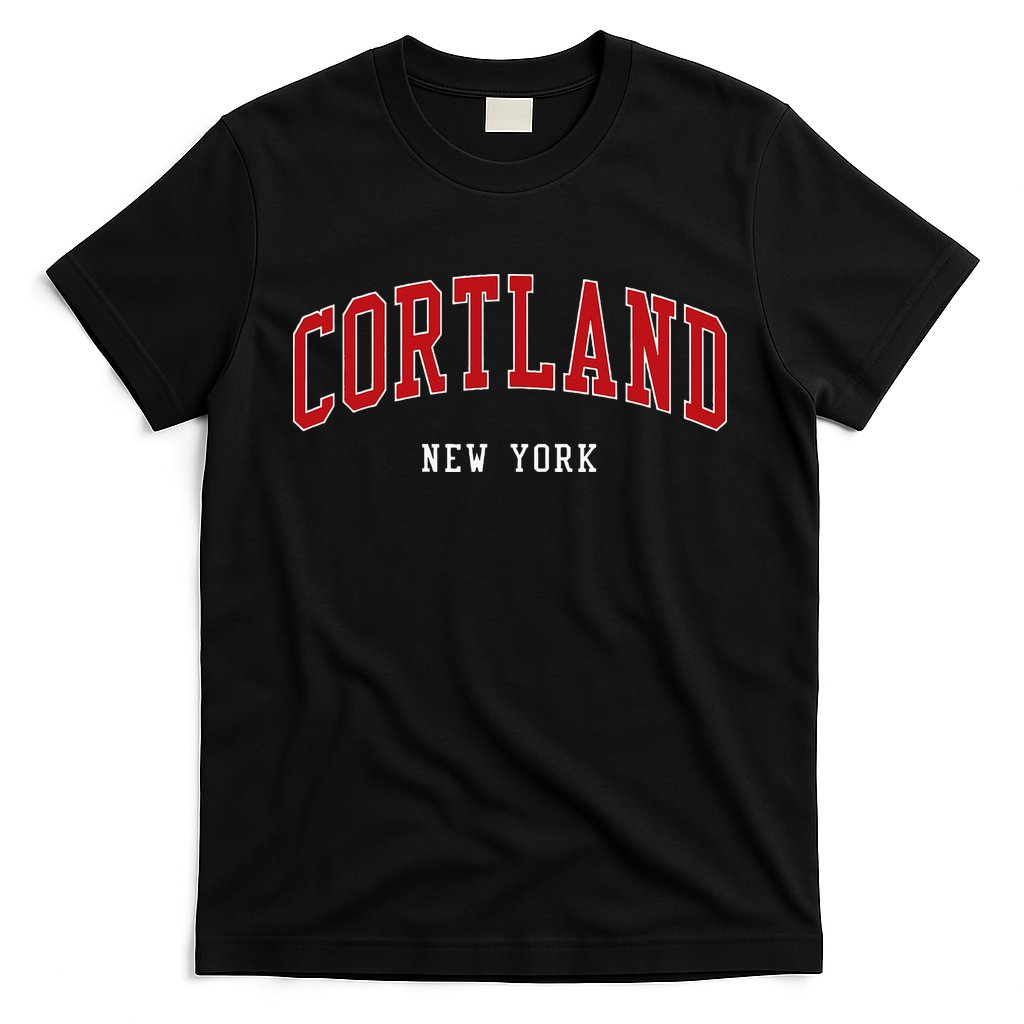 Cortland New York Varsity Sports Style T-Shirt
