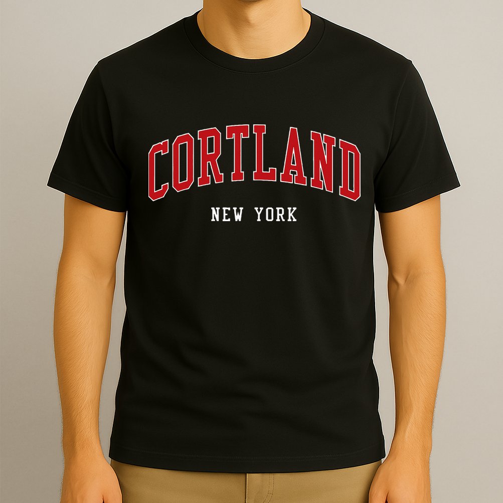 Cortland New York Varsity Sports Style T-Shirt