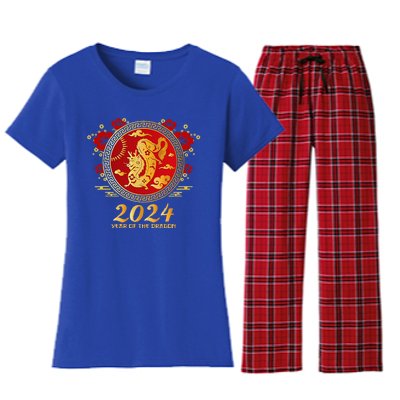 Chinese New Year 2024 Year of the Dragon Happy New Year 2024  Women's Flannel Pajama Set