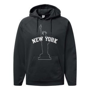 Cool New York City Statue Of Liberty  New York City Performance Fleece Hoodie