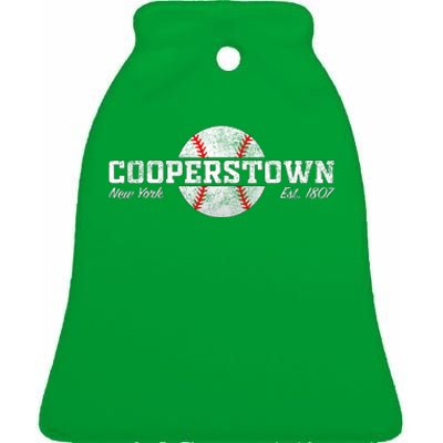 Cooperstown New York Ceramic Bell Ornament