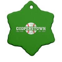 Cooperstown New York Ceramic Star Ornament