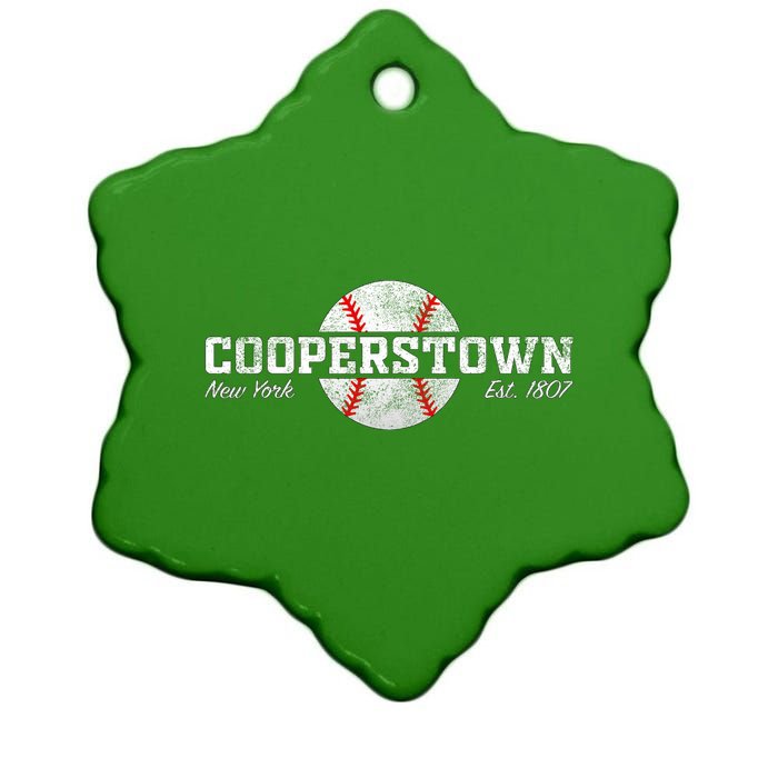 Cooperstown New York Ceramic Star Ornament