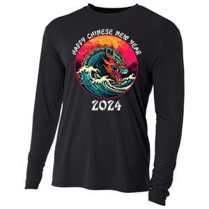 Chinese New Year 2024 Year Of The Dragon Happy New Year 2024 Cooling Performance Long Sleeve Crew