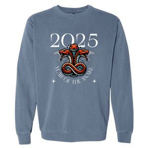 Chinese New Year Of The Snake 2025 Garment-Dyed Sweatshirt