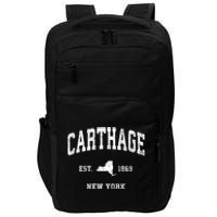 Carthage New York Ny Vintage Athletic Impact Tech Backpack