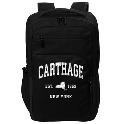 Carthage New York Ny Vintage Athletic Impact Tech Backpack