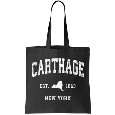 Carthage New York Ny Vintage Athletic Tote Bag