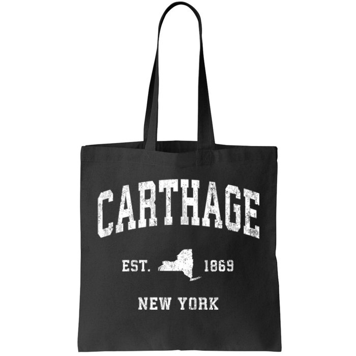 Carthage New York Ny Vintage Athletic Tote Bag