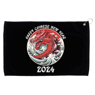 Chinese New Year 2024 Happy New Year 2024 Year Of The Dragon Grommeted Golf Towel