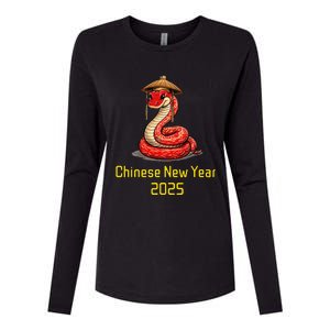 Chinese New Year 2025 Group Family Matching Womens Cotton Relaxed Long Sleeve T-Shirt