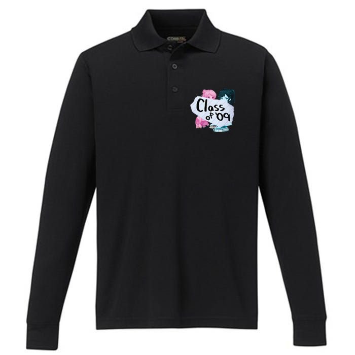 Class Of 09 Color Girl Performance Long Sleeve Polo