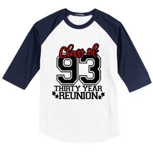 Class of 1993 group reunion30 year 93 school spirit Baseball Sleeve Shirt