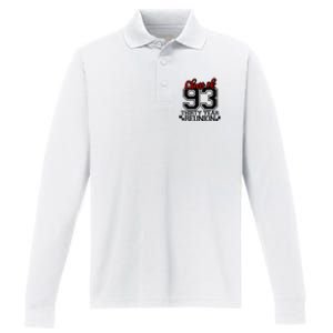 Class of 1993 group reunion30 year 93 school spirit Performance Long Sleeve Polo