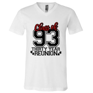 Class of 1993 group reunion30 year 93 school spirit V-Neck T-Shirt