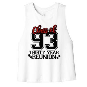 Class of 1993 group reunion30 year 93 school spirit Women's Racerback Cropped Tank