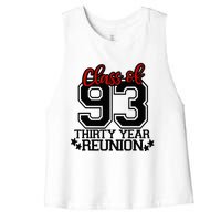 Class of 1993 group reunion30 year 93 school spirit Women's Racerback Cropped Tank