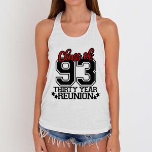 Class of 1993 group reunion30 year 93 school spirit Women's Knotted Racerback Tank